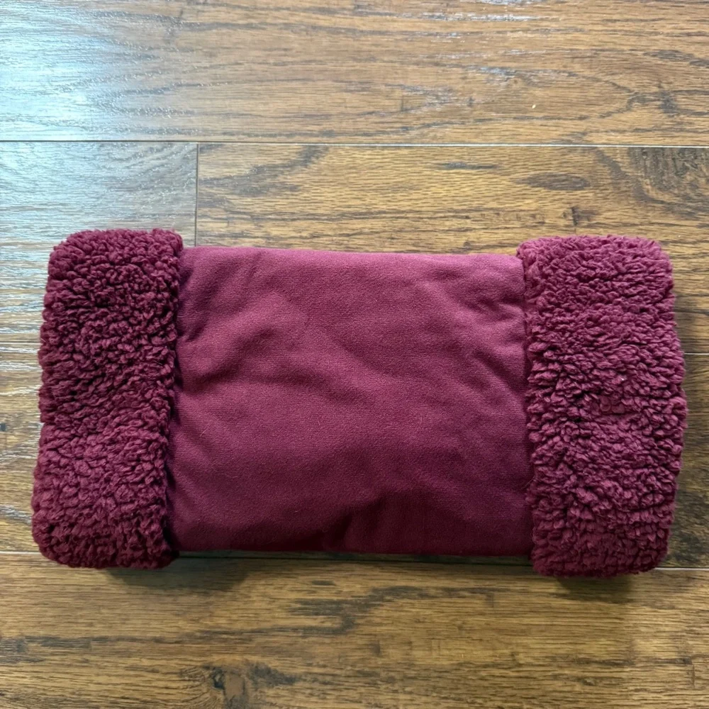 Shavel Home Products Burgundy Micro Flannel Heated Hand Warmer Muff